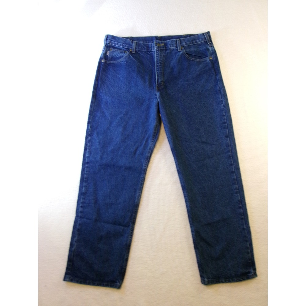 Carhartt Mens Relaxed Fit Straight Leg Denim Jeans Blue Indigo Workwear 40x30